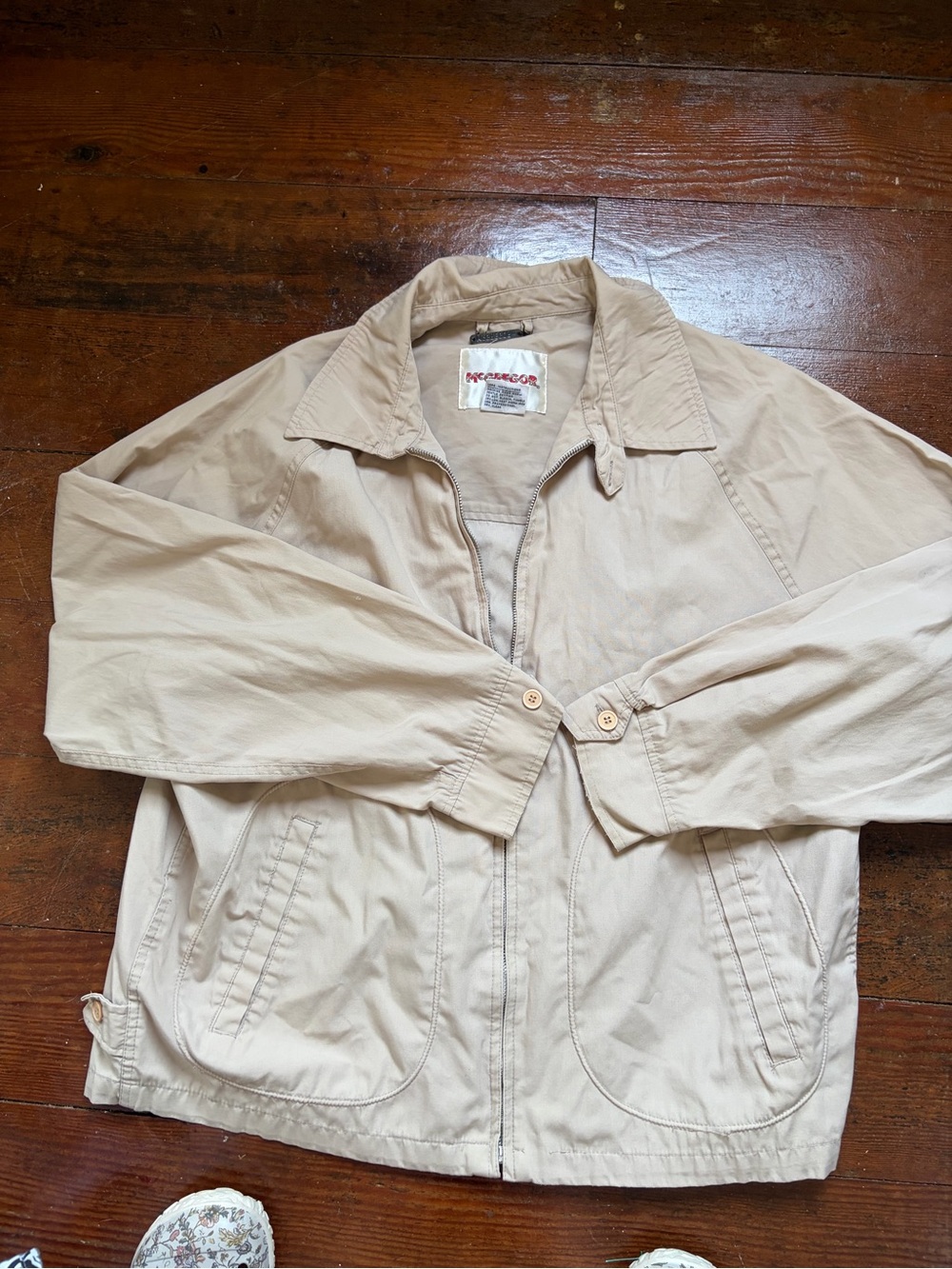 McGregor Beige vintage Lightweight Zip Jacket